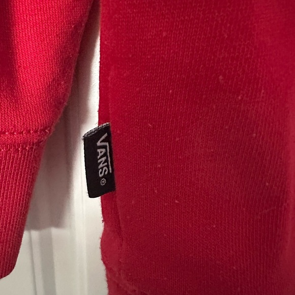 VANS Boys Off the Wall Red Pullover Hoodie/Sweatshirt - Size Large - Picture 3 of 4